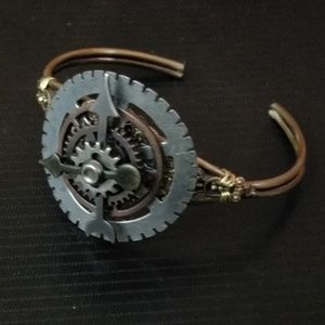 Steampunk inspired handmade bracelet